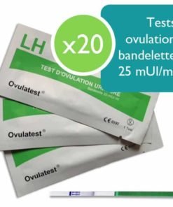 20 tests d'ovulation bandelette 25 mUI